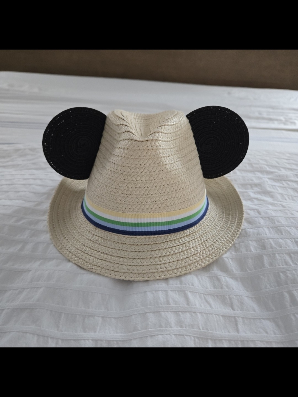 Hanna Anderson by Disney Mickey Ears Straw Hat, EUC, M